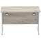 Impulse 1200mm Rectangular Desk, Silver Cable Managed Leg, Grey Oak