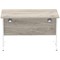 Impulse 1200mm Rectangular Desk, White Cable Managed Leg, Grey Oak