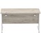 Impulse 1400mm Rectangular Desk, Silver Cable Managed Leg, Grey Oak