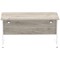 Impulse 1400mm Rectangular Desk, White Cable Managed Leg, Grey Oak