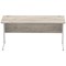 Impulse 1600mm Rectangular Desk, Silver Cable Managed Leg, Grey Oak