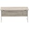 Impulse 1600mm Rectangular Desk, Silver Cable Managed Leg, Grey Oak