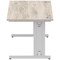 Impulse 1600mm Rectangular Desk, Silver Cable Managed Leg, Grey Oak