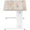Impulse 1600mm Rectangular Desk, White Cable Managed Leg, Grey Oak