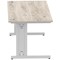 Impulse 1800mm Rectangular Desk, Silver Cable Managed Leg, Grey Oak