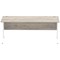 Impulse 1800mm Rectangular Desk, White Cable Managed Leg, Grey Oak