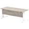 Impulse 1800mm Rectangular Desk, White Cable Managed Leg, Grey Oak