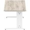 Impulse 1800mm Rectangular Desk, White Cable Managed Leg, Grey Oak