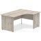 Impulse 1600mm Corner Desk, Right Hand, Panel End Leg, Grey Oak
