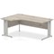 Impulse 1800mm Corner Desk, Left Hand, Silver Cable Managed Leg, Grey Oak