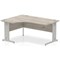 Impulse 1600mm Corner Desk, Left Hand, Silver Cable Managed Leg, Grey Oak