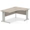 Impulse 1600mm Corner Desk, Right Hand, Silver Cable Managed Leg, Grey Oak