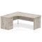 Impulse 1800mm Corner Desk with 600mm Desk High Pedestal, Left Hand, Panel End Leg, Grey Oak