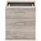 Impulse Fixed 2 Drawer Pedestal, Grey Oak