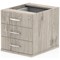 Impulse Fixed 3 Drawer Pedestal - Grey Oak Impulse Fixed 3 Drawer Pedestal - Grey Oak