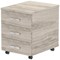 Impulse Mobile 3 Drawer Pedestal - Grey Oak