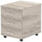Impulse Mobile 3 Drawer Pedestal - Grey Oak Impulse Mobile 3 Drawer Pedestal - Grey Oak