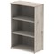 Impulse Medium Bookcase, 2 Shelves, 1200mm High, Grey Oak