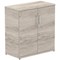 Impulse Low Cupboard, 1 Shelf, 800mm High, Grey Oak