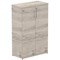 Impulse Medium Cupboard, 2 Shelves, 1200mm High, Grey Oak