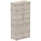 Impulse Tall Cupboard, 3 Shelves, 1600mm High, Grey Oak