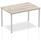 Impulse Rectangular Table, 1200mm, Grey Oak, Silver Box Frame Leg