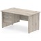 Impulse 1400mm Rectangular Desk With 2 Drawer Fixed Pedestal, Panel End Leg, Grey Oak