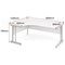 Impulse 1800mm Corner Desk, Left Hand, White Cantilever Leg, Grey Oak Impulse 1800mm Corner Desk, Left Hand, White Cantilever Leg, Grey Oak