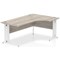 Impulse 1600mm Corner Desk, Right Hand, White Cable Managed Leg, Grey Oak