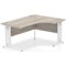 Impulse 1800mm Corner Desk, Right Hand, White Cable Managed Leg, Grey Oak Impulse 1800mm Corner Desk, Right Hand, White Cable Managed Leg, Grey Oak