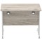 Impulse 1000mm Rectangular Desk, Silver Cantilever Leg, Grey Oak
