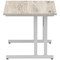 Impulse 1000mm Rectangular Desk, Silver Cantilever Leg, Grey Oak