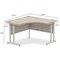 Impulse 1200mm Corner Desk, Silver Cable Managed Leg, Grey Oak