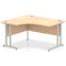 Impulse 1400mm Corner Desk, Left Hand, Silver Cantilever Leg, Maple