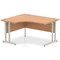 Impulse 1400mm Corner Desk, Left Hand, Silver Cantilever Leg, Oak