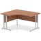 Impulse 1400mm Corner Desk, Left Hand, Silver Cantilever Leg, Walnut