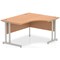 Impulse 1400mm Corner Desk, Right Hand, Silver Cantilever Leg, Oak