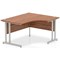 Impulse 1400mm Corner Desk, Right Hand, Silver Cantilever Leg, Walnut