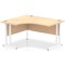 Impulse 1400mm Corner Desk, Left Hand, White Cantilever Leg, Maple