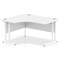 Impulse 1400mm Corner Desk, Left Hand, White Cantilever Leg, White