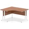Impulse 1400mm Corner Desk, Left Hand, White Cantilever Leg, Walnut