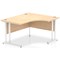 Impulse 1400mm Corner Desk, Right Hand, White Cantilever Leg, Maple