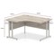 Impulse 1400mm Corner Desk, Left Hand, Silver Cable Managed Leg, Grey Oak