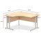 Impulse 1400mm Corner Desk, Left Hand, Silver Cable Managed Leg, Maple