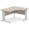 Impulse 1400mm Corner Desk, Right Hand, Silver Cable Managed Leg, Grey Oak