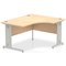 Impulse 1400mm Corner Desk, Right Hand, Silver Cable Managed Leg, Maple