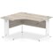 Impulse 1400mm Corner Desk, Left Hand, White Cable Managed Leg, Grey Oak