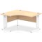 Impulse 1400mm Corner Desk, Left Hand, White Cable Managed Leg, Maple