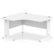 Impulse 1400mm Corner Desk, Left Hand, White Cable Managed Leg, White