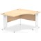 Impulse 1400mm Corner Desk, Right Hand, White Cable Managed Leg, Maple